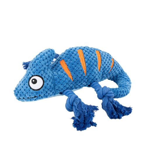 Brookbrand Pets Blue Chameleon Rope Squeaky Dog Toy