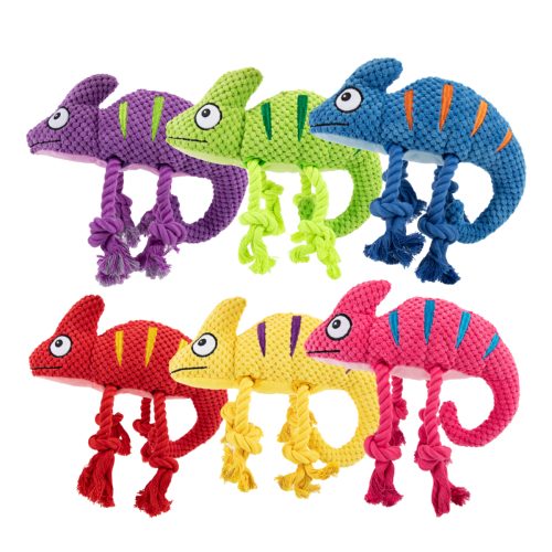 Brookbrand Pets Chameleon Rope Squeaky Dog Toy